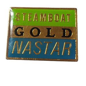 Steamboat Ski Pin Badge Skiing Green Blue Nastar Gold Colorado CO Mountains